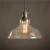 LIGKIN Lampada a Sospensione Industriale Vintage Lampadario in Vetro E27 Lampada a soffitto Paralume in Vetro Illuminazione a Soffitto per camera da letto Soggiorno Ristorante Loft