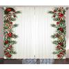ABAKUHAUS Natale Tenda, Eve Magia di Capodanno, Casa Arredamento Elemento Distintivo Due Pannelli Set, 280 x 260 cm, Rosso Verde