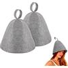 XOXVURI 2 Cappello da Sauna in Feltro Sauna Cappello Feltro Cappelli da Sauna Cuffia Sauna Berretto da Sauna Capello da Sauna per Uomo e Donna Sauna Bagno o la Cottura a Vapore