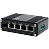 EXSYS Switch mini 4 porte PoE Gigabit SFP senza alimentatore industriale guida DIN