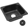 Greensen Lavabo campeggio, in acciaio inox, per, barche, cucine, nero