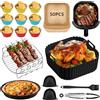 Teglie Silicone per Philips Airfryer Serie 2000-13 Funzioni di Cottura, Capacità 6,2 L NA230/00, Teglie Silicone per Friggitrice ad Aria riutilizzabile per friggitrice Philips 6.2L NA230/00