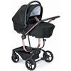 Cam Trio Taski Sport NERO Telaio ORO Carrozzina Passeggino Ovetto e Borsa