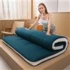 MAXYOYO Futon Materasso imbottito giapponese da pavimento trapuntato, imbottitura per letto extra spessa e pieghevole, lettino per gli ospiti (bluestone, matrimoniale), Doppio