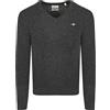 GANT Extrafine Lana di Agnello con Scollo a V Maglione, Dark Navy Melange, XXXL Uomo