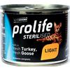 Prolife Sterilised Cibo Umido per Gatti Sterilizzati - 6x200 gr - Light - Tacchino e Oca