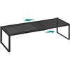 SONGMICS Scaffale Portaspezie, Estensibile, Organizzatore da Cucina, Scaffale da Cucina Piccolo, Organizzatore per Armadio, Metallo, Scarpiera, Nero Opaco KCS007B01