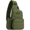 HUNTVP Zaino Monospalla Uomo Tattico Borsa Petto Impermeabile Borsa a Tracolla Militare con USB Ricaricabile Porta Bottiglia (Tipo 2- Nero)