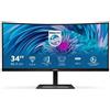 PHILIPS MONITOR PHILIPS LED 34 CURVED 346E2CUAE/00 VA 3440x1440 4ms 300cd/mÂ² 3000:1 2x5W MM RegH HDMI DP USB-C docking GAMING"