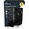MediaRange 5 custodie per cd e dvd Mediarange doppie a 2 posti, 14mm come film e videogiochi con tasca trasparente per copertina di alta qualità