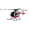 Amewi Hughes MD500 - Elicottero civile a 4 canali 6G RTF rosso/grigio chiaro RC telecomandato