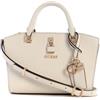 GUESS Queensland Mini Satchel, Borsa a Tracolla Donna, Bianco Sporco/Tortora, Taglia Unica