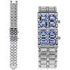 Brrnoo Orologio da polso LED impermeabile con display luminoso cinturino in acciaio per uomo e donna