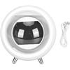 RIZGHWOY Space White Watch Avvernante con a Faccia Rotanti Panoramica Panoramica Scatola Protettiva per Protezione Silenzioso Motore Electric USB Single Watch per L'ornamento del Display