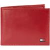 Tommy Hilfiger Slim Bifold Wallet Accessori da Viaggio-Portafoglio bi-Fold, Rosso Intenso, Taglia Unica Uomo