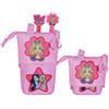KARACTERMANIA Barbie Flower-Astuccio Cute + 2 Penne Gel Cancellabili, Rosa, 11,5 x 17 cm