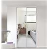 Optimum Kit anta scorrevole con binario OPTIMUM 2 ante specchio argento L 120 x H 270 cm