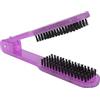 Brrnoo Pettine Lisciante per Capelli, Pettine a Spazzola per Capelli a Setole Doppie Pettine per Stecche per Capelli Pettine per Lisciare i Capelli Resistente Al Calore Antistatico per Donne o Ragazze(Viola)