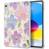 MoKo Custodia per iPad (A16) 11a Generazione 2025, iPad 10a Generazione Custodia 2022 Cover Protettiva in TPU Morbido Antiurto e Leggero con Posteriore,Pittura ad Olio di FiorI