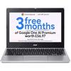 Acer Chromebook 311 CB311-12H - Computer portatile Intel N100, 4 GB, 64 GB eMMC, grafica integrata, HD da 11,6 pollici, Google Chrome OS, argento