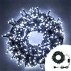 Wisdom Catena di luci musicale 19 metri da 320 Led Bianco Freddo con cavo verde Wisdom