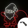 Wisdom Babbo Natale con sacco luminoso da 60cm 480 Led Neon Flex Multicolore da esterno Wisdom