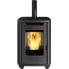 EdilKamin Stufa a Pellet EdilKamin Modello Sense 6 Da 5,4 Kw Colore Acciaio Nero