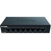 D-Link DGS-108GL Switch desktop non gestito Gigabit a 8 porte, senza ventola, a basso profilo, alloggiamento in metallo, plug-and-play, 802.3az EEE nero DGS-108GL