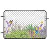 VEVOR Cancello per Recinzione a Maglie di Catena, 183 x 122 cm, Cancello da Giardino in Acciaio Zincato Antiruggine, Pannello Regolabile per Cortile Vialetto Agricolo con Accessori Nero