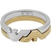 Emporio Armani Anelli Impilabili Uomo in acciaio inossidabile, Set tono argento e oro