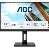 AOC 24P2Q - Monitor a LED - 24" (23.8" visualizzabile) - 1920 x 1080 Full HD (1080p) @ 75 Hz - IPS - 250 cd/m² - 1000:1 - 4 ms - - 24P2Q - Prodotti TDSYNNEX>Periferiche>Monitor>Monitor