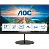 AOC Q27V4EA - Monitor a LED - 27" - 2560 x 1440 QHD @ 75 Hz - IPS - 250 cd/m² - 1000:1 - 4 ms - HDMI, DisplayPort - altoparlanti - Q27V4EA - Prodotti TDSYNNEX>Periferiche>Monitor>Monitor