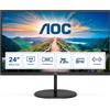 AOC Q24V4EA - Monitor a LED - 24" (23.8" visualizzabile) - 2560 x 1440 QHD @ 75 Hz - IPS - 250 cd/m² - 1000:1 - 4 ms - HDMI, Dis - Q24V4EA - Prodotti TDSYNNEX>Periferiche>Monitor>Monitor