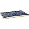 MidWest Homes for Pets QuietTime - Cuscino reversibile con stampa di zampe, morbida pelliccia sintetica e pile, 122 cm, per cani di taglia XL, lavabile in lavatrice, blu e crema