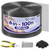 PROLEE Pannello solare da 15,2 cm x 30,4 m, protezione anti-ruggine con 100 clip di fissaggio per pannello solare per uccelli, rimovibile senza danni