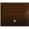 MONTBLANC - PELLETTERIA PORTA CARTE DI CREDITO, 6 SLOT MEISTERSTUCK MARRONE