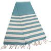 Atout Ciel Telo mare Fouta a righe con frange, 90 x 180 cm, blu