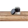 WENKO Barattolo di vetro Boga, capacità 400 ml, barattolo Black Outdoor Kitchen con coperchio in plastica a vite, acciaio inox e vetro, ideale per spezie, Ø 9 x 10,5 cm