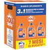 Sole Detersivo Lavatrice Bianco splendente 183 Lavaggi, Formula igienizzante, Detersivo Lavatrice Liquido Bianco Splendente, rimuove le macchie a basse temperature