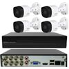 Dahua KIT DAHUA 4 telecamere 5 MPX 2.8 mm XVR 8 canali 5 MPX con ALIMENTATORI