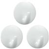 Metaltex Ganci Adesivi Rotondi set 3pz Grand Rond Bianco Metaltex