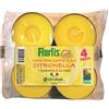 Orvital Candelle Citronella per Zanzare 4 Pezzi Maxi Tealights Flortis