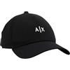 Armani Exchange Ricamo classico con logo piccolo, Berretto da baseball, Uomo, Black (Nero/Bianco - Black/White 00121), Taglia Unica