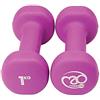 Fitness Mad Coppia Di Manubri Neoprene, Viola, 2 X 1Kg