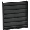 HOMCOM Bacheca Portaoggetti a 6 Ripiani Regolabili in Legno con Ante in Vetro, 80x9.5x83 cm, Nero | Aosom Italy