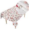 KEVKUS C144340 Tovaglia Cerata Natalizia Con Gufo - Rettangolare/Ovale, 140 Cm, Antiscivolo E Lavabile