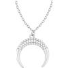 Sofia Milani - Collana da Donna in Argento 925 - con Pietra Zircone - Ciondolo a Luna - 50225