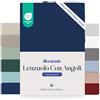 Dreamzie Lenzuolo con Angoli Matrimoniale 160x200 cm - Angoli da 35 cm per Materassi Spessi - 100% Microfibra - Blu Scuro, Certificato senza Prodotti Chimici (Oeko-TEX)