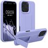 kwmobile 1x Custodia Compatibile con Apple iPhone 16 PRO Max - Cover Supporto Dita - Back Case per Smartphone - Protezione Gommata Lavanda