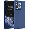 kwmobile Custodia Compatibile con Xiaomi Redmi Note 13 5G Cover - Protezione Back Case Morbida - Silicone TPU Effetto Metallizzato Blu Metallizzato